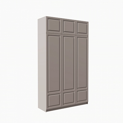 Шкаф с антресолью и фрезерованными фасадами Марс Кашемир (Оргей+)
